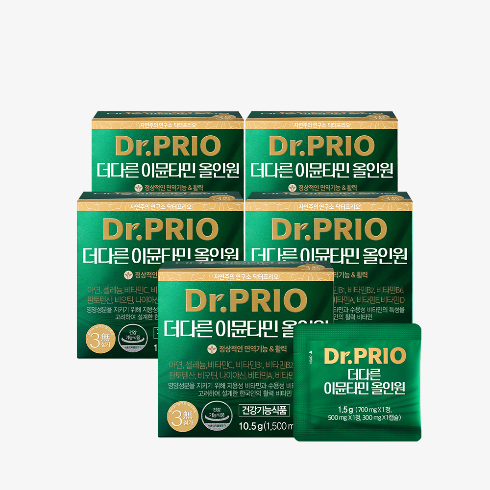 닥터프리오 <b>더다른 이뮨타민 올인원</b> 7포, 5개