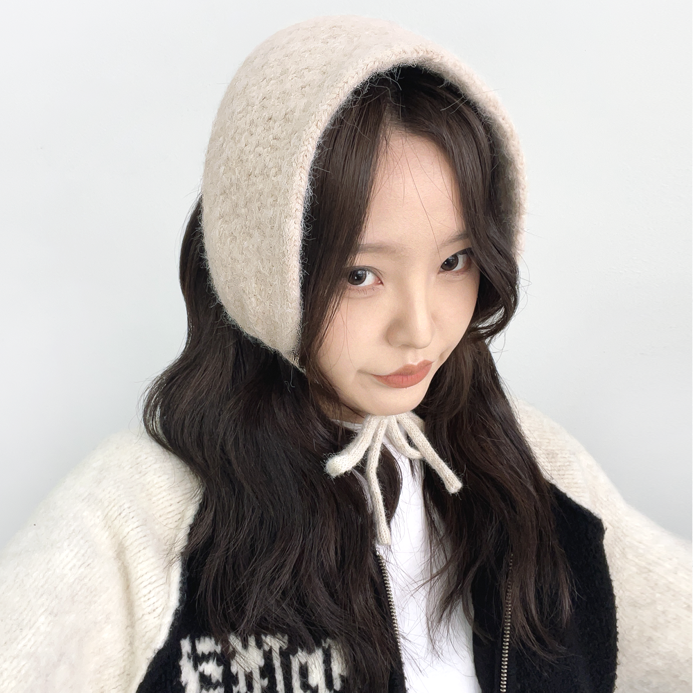국산 울 양모 니트 귀도리 여성 겨울 방한 털 귀마개