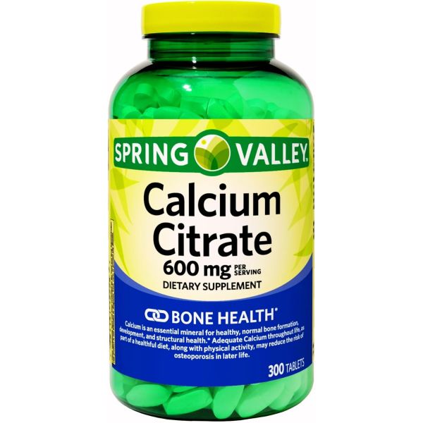 칼슘마그네슘 <b>스프링 밸리</b> 구연산 칼슘 정제 600mg 300개