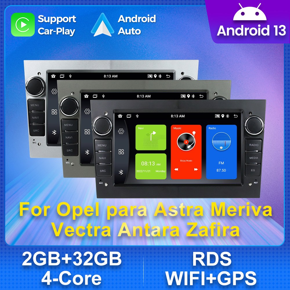 7인치안드로이드오토 오펠 아스트라 H J 2004 Vectra Vauxhall 차량용 라디오, Antara Zafira Corsa C D Vivaro Meriva Veda 무선