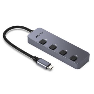 NEXTU 유가단 C타입 개별스위치 4포트 멀티포트 GEN2 USB허브 5522U3-10G
