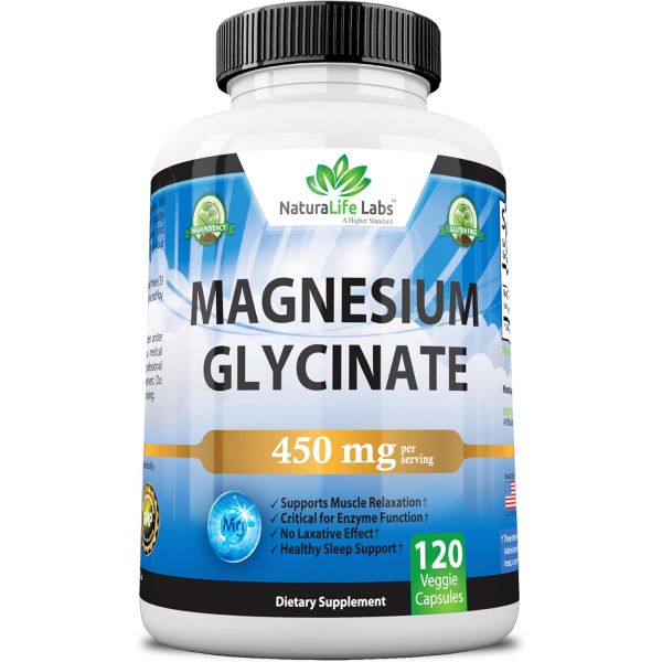 마그네슘 <b>글리시네이트 450</b>mg 완하 없음 비건 비GMO 돕다 120가지