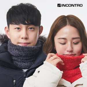 인콘트로 극세사 넥워머 겨울 방한 기모 플리스 목토시 후드 목워머 보온 넥가드