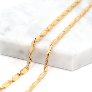 순금도금 18kGP 국산 골드 대나무체인 롱 스트릿 패션 남자목걸이