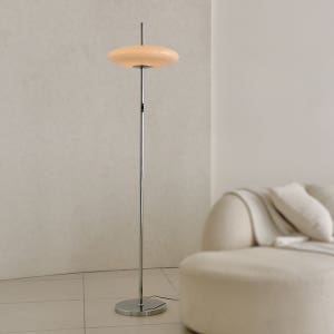 스피아노 포피 LED 플로어 장스탠드 크롬 블랙 인테리어 조명