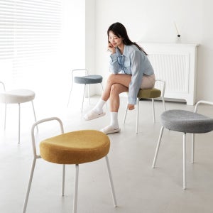 [슈퍼적립x다니카] 앨리스 화장대 스툴 인테리어 카페 침실 패브릭 의자