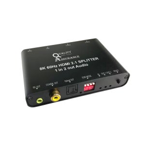 HDMI 2.1 분배기 8K 60Hz 1대2 모니터 UHD 영상 복제 EDID 오디오단자