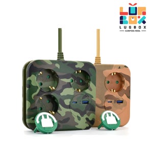 납작 멀티탭 3구 1.4M 밀리터리 USB C타입 틈새 가정용 사무실용 책상용