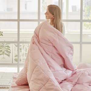 라뽐므 라울 호주산 60수 순면 양모이불+패드+베개커버 K 핑크 한겨울용 2.1kg, 1개