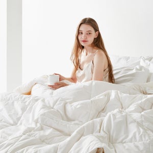 투월런 호주산 양모 40수 이불+패드+베개커버 K 화이트 사계절용 1.6kg, 1개