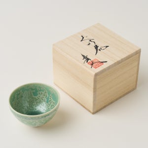 [아리타 고급라인 삼광]진우에몬가마 꾀꼬리 구슬천목형 구이노미 술잔