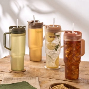[4 Color]에스테반호프 저스트콜드컵 1200ml 대용량 빨대 아이스컵 텀블러