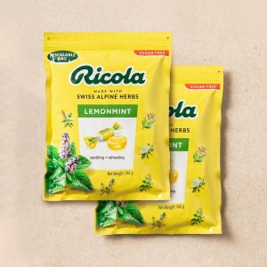 [아이유 첫만남 특가]리콜라 스위스 허브 무설탕 캔디 대용량 레몬민트 342g x2개 + 50g 추가증정(총 734g)