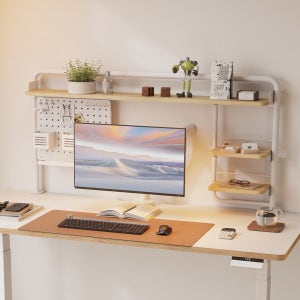 듀비온 베이직책상선반 3단 선반 거치대 다용도 수납 정리 페그보드 책상타공판 DA-01