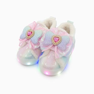 베이비솔 키즈 방한화 유아 아기 겨울 신발 털 LED 운동화 폼폼엔젤