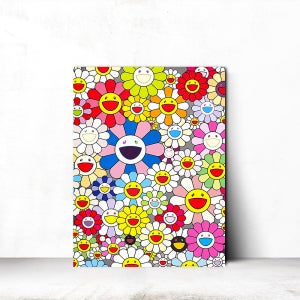 마지아갤러리 행복 긍정 스마일 해바라기액자 거실 현관 인테리어 캔버스그림 S 21x26cm