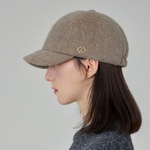 VA 커브드 서클 로고 뉴스보이캡 라이트 모카