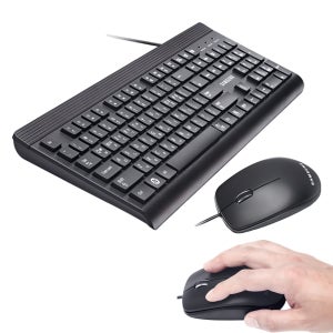 유선 데스크탑 키보드 마우스 세트 콤보 풀사이즈 높낮이 조절 인체공학적 설계 공용 키보드 마우스
