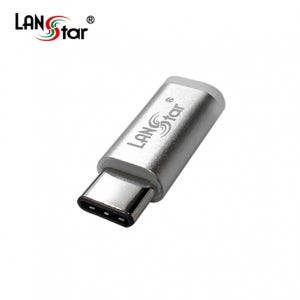 랜스타 LS-U31M-CM2MBF-SP USB 3.1 C-Type OTG젠더 C/M-2.0 MicroB/F 실버메탈