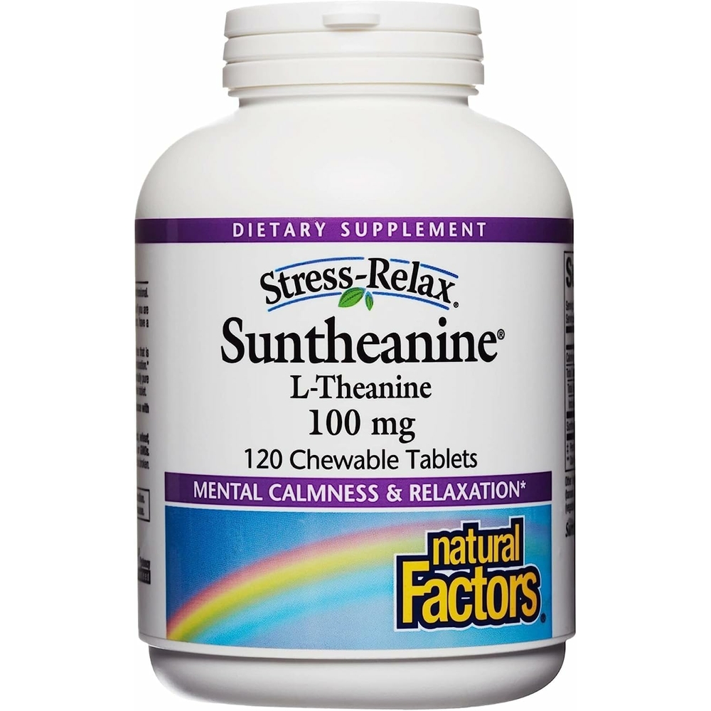 네추럴팩터스 엘 <b>테아닌</b> 선<b>테아닌 100MG</b> 츄어블 120정