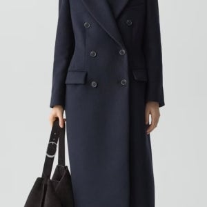 Theory 띠어리 Double-Breasted Peacoat in Plush Melton