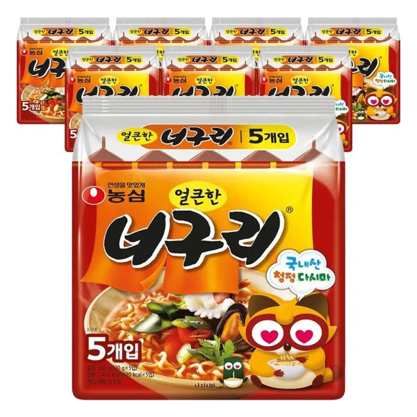 농심 얼큰한너구리 120g 40개