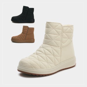 털안감 퀼팅 패딩부츠 따뜻한 여성 방한화 미끄럼방지 겨울 털부츠