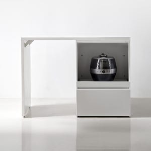 E0자재 주방수납장 렌지대 겸 식탁 1200mm, 광파렌지대 / 무광 (TA2161)