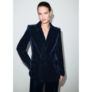 MANGO WOMAN 블레이저 COMBI Navy 17968287