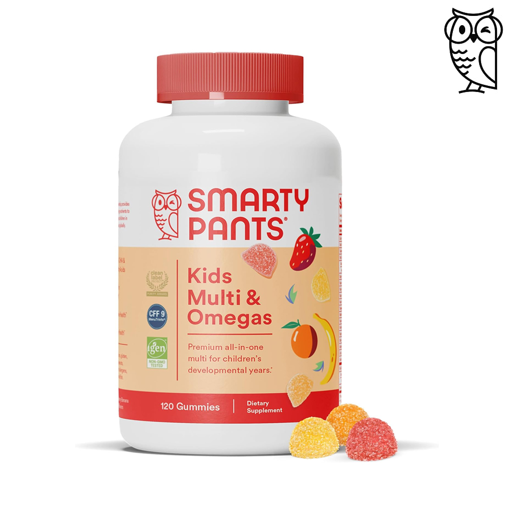 <b>스마티팬츠</b> 키즈 멀티비타민 3가지 과일맛 오메가3 피쉬오일 120 구미 젤리