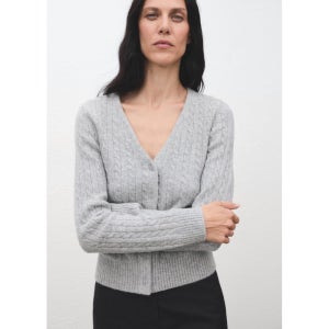 MANGO WOMAN 가디건 MARINE Dark grey 17037782