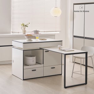 홈인홈 마음에 드는 E0 광폭 렌지대 확장형 아일랜드 식탁 도어형_W51