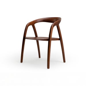 마틸로 C338 암체어 원목 식탁의자 브라운