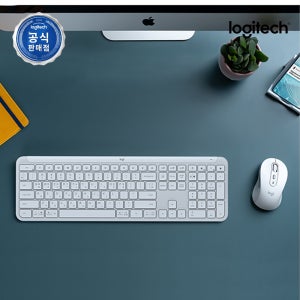 [N배송] 로지텍코리아 공식 시그니처 MK950 콤보 슬림 무선 키보드 마우스 세트 오프화이트, 팬터그래프(Pantograph)