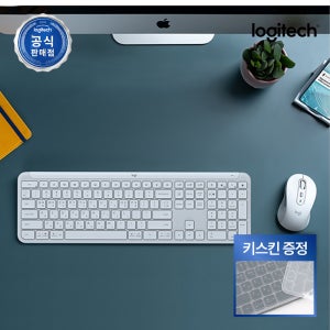 [키스킨증정][N배송] 로지텍코리아 공식 시그니처 MK950 콤보 슬림 무선 키보드 마우스 세트 오프화이트, 팬터그래프(Pantograph)