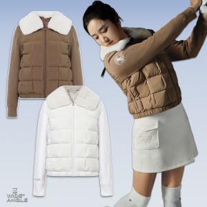 와이드앵글 여성 골프웨어 겨울 골프 구스다운 점퍼 에어튜브 하이브리드 다운 WWW25572