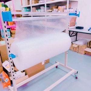 대형 뽁뽁이 거치대 완충재 걸이 포장 브래킷 발포지 도구