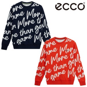 에코 골프웨어 남성 골프 니트 라운드 레터링 방풍 풀오버 긴팔 티셔츠 RDCPU10080