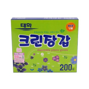 태화 크린 위생장갑 대용량 업소용 일회용 비닐장갑 200매, 20개