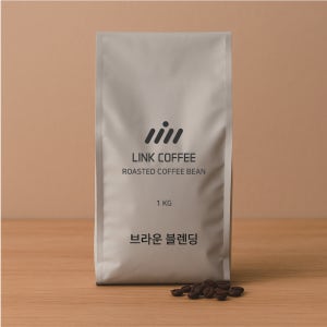 링크커피로스터스 브라운 원두1kg 로스팅 홀빈 커피공장 원두납품