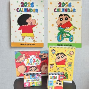 3+3 2026년 26년 짱구 달력 캐릭터 데스크 책상 달력 캘린더 일반+미니+벽걸이 세트