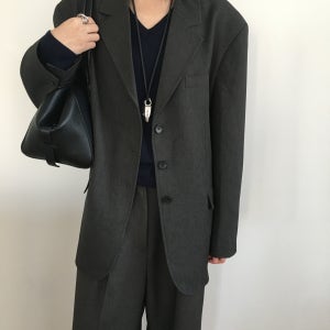 몬드 쓰리버튼 오버핏 자켓 세트가능 3color