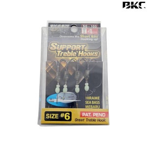 백경 서포트 트레블훅 볼락 갈치 농어 어시스트훅 덧바늘 6호, 실버