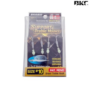 백경 서포트 트레블훅 볼락 갈치 농어 어시스트훅 덧바늘 10호, 실버