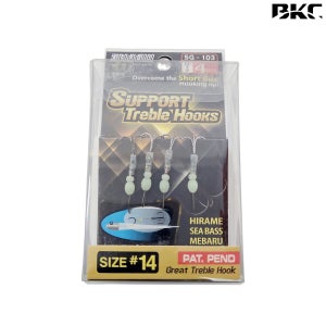 백경 서포트 트레블훅 볼락 갈치 농어 어시스트훅 덧바늘 14호, 실버