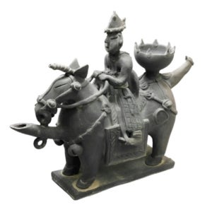 한국전통 기마인물형 민속도자기 미니 토기 문화재 모형 인테리어 소품 기념품