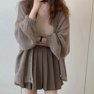 데일리 여성 가디건 오버핏 루즈핏 가디건 하객룩 겨울