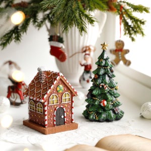 스위트 수지 크리스마스 트리 하우스 장식 오브제 인테리어 소품