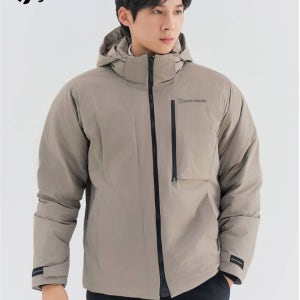 테일러메이드 남성 중량 후드 다운 골프 점퍼 TMDJN4202-509