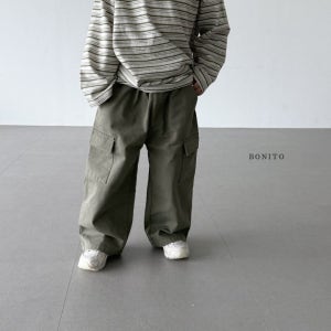 [오늘출발] 보니토 25가을 일자 카고 팬츠 바지 주니어 (카키 JS, 검정 JM)